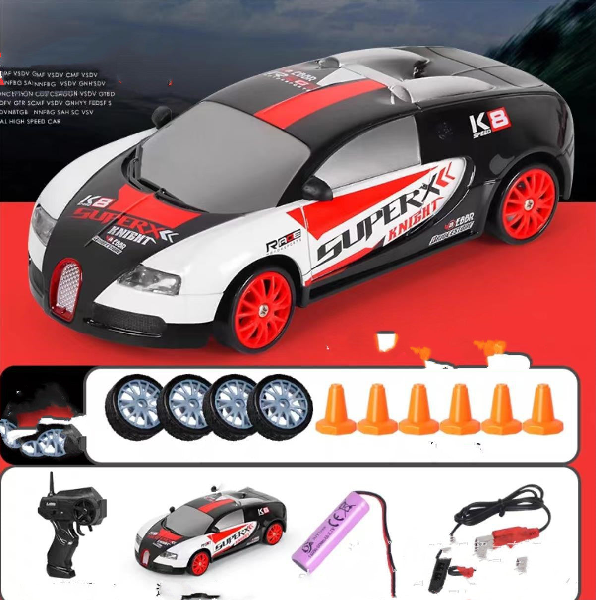 Drift Rc Car 4WD RC Drift Car Toy Remote Control GTR Model AE86 Vehicle