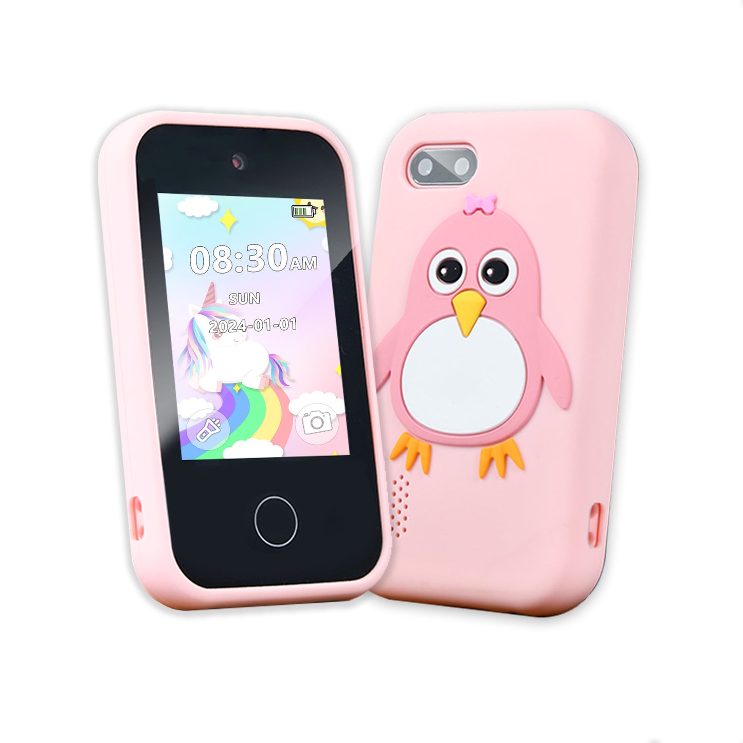 Children's Smart Touch Mobile Phone Silicone Penguin Toy