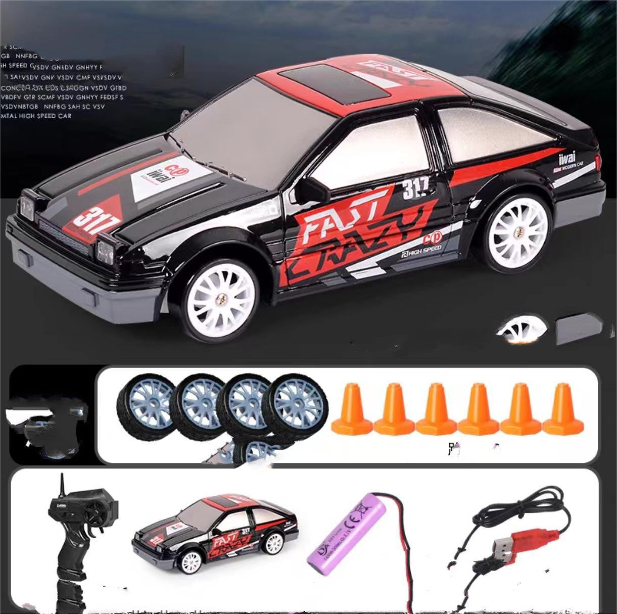 Drift Rc Car 4WD RC Drift Car Toy Remote Control GTR Model AE86 Vehicle